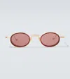 Jacques Marie Mage Varda Oval Sunglasses In Gold