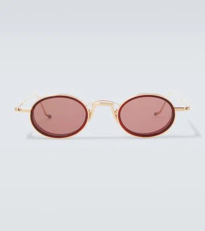 Jacques Marie Mage Varda Oval Sunglasses In Gold