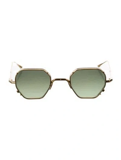 Pre-owned Jacques Marie Mage Verlaine Square Sunglasses In Gold/metallic