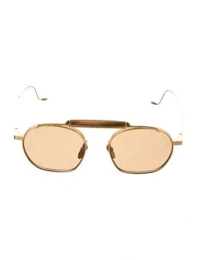 Pre-owned Jacques Marie Mage Victorio Square Sunglasses In Gold