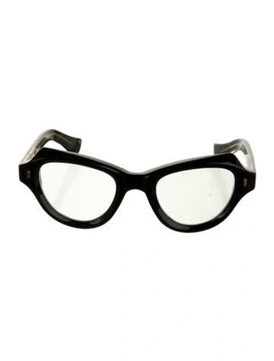 Pre-owned Jacques Marie Mage Viola Square Eyeglasses In Black