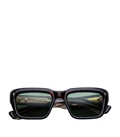 Jacques Marie Mage Walker Rectangle Sunglasses In Green