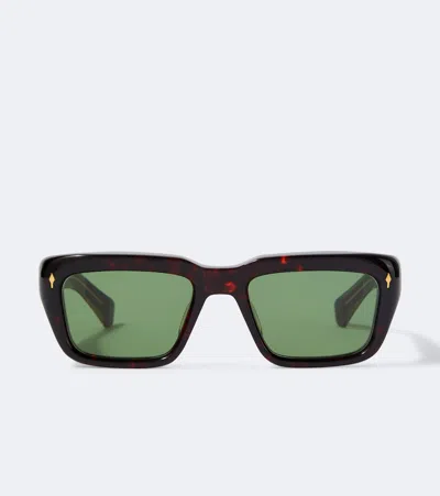 Jacques Marie Mage Walker Rectangular Sunglasses In Brown