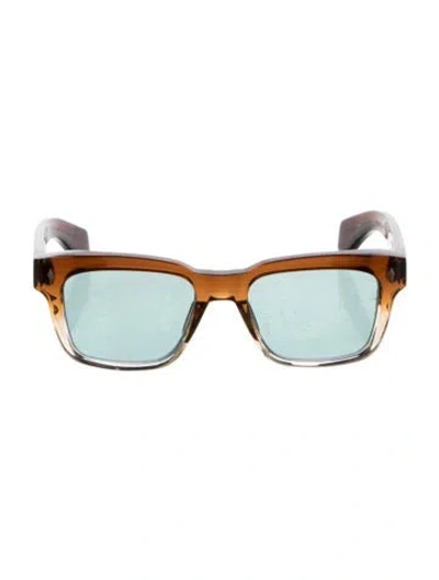 Pre-owned Jacques Marie Mage Wayfarer Tinted Sunglasses In Brown