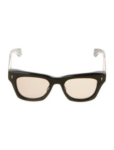 Pre-owned Jacques Marie Mage Wayfarer Tinted Sunglasses In Green