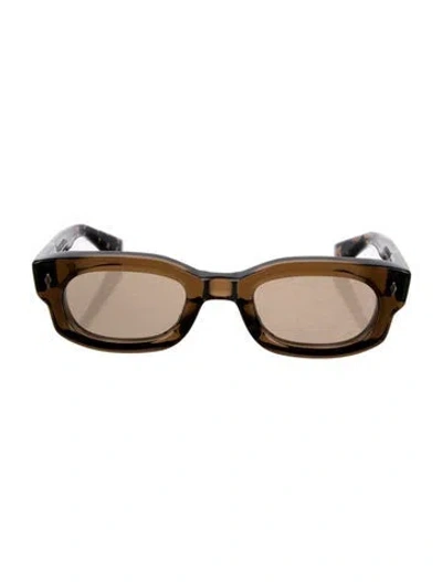 Pre-owned Jacques Marie Mage Whiskeyclone Square Sunglasses In Brown