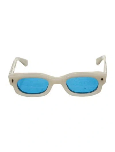 Pre-owned Jacques Marie Mage Whiskeyclone Wayfarer Sunglasses In White