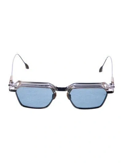 Pre-owned Jacques Marie Mage Wordland Square Sunglasses In Clear/silver