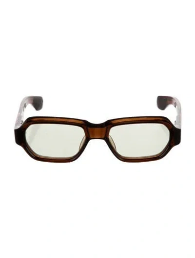 Pre-owned Jacques Marie Mage X Enfants Richés Deprimes 'mulholland' Square Sunglasses In Brown