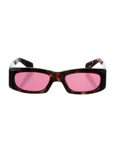Pre-owned Jacques Marie Mage X Enfants Richés Deprimes 'the Upsetter' Square Sunglasses In Brown