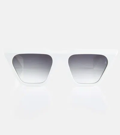 Jacques Marie Mage Eva Cat-eye Sunglasses In White Mazzucchelli