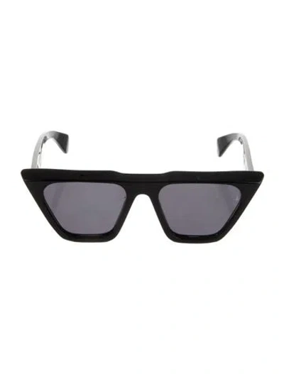 Pre-owned Jacques Marie Mage X Evangelie Smyrniotaki 'eva' Cat-eye Sunglasses In Black