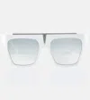 Jacques Marie Mage Selini Flatbrow Sunglasses In White Mazzucchelli