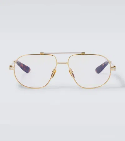 Jacques Marie Mage X George Cortina Hollywood Aviator Glasses In Gold
