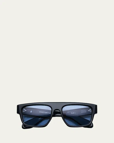 Jacques Marie Mage X George Cortina Men's Ritz Acetate Rectangle Sunglasses In 26-ciel