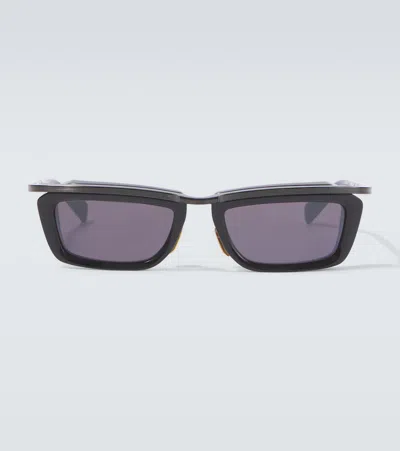Jacques Marie Mage X Haider Ackermann Gaspard Rectangular Sunglasses In Black