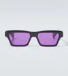 Jacques Marie Mage X Haider Ackermann Melchior Rectangular Sunglasses In Black
