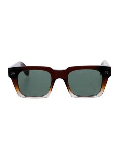 Pre-owned Jacques Marie Mage X Johnny Cash Quentin Wayfarer Sunglasses In Brown