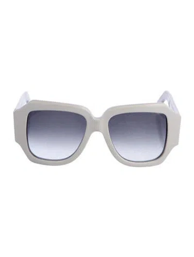 Pre-owned Jacques Marie Mage X Olivier Theyskens - Gloria Oversize Sunglasses In White