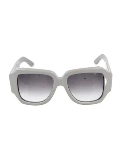 Pre-owned Jacques Marie Mage X Olivier Theyskens - Gloria Oversize Sunglasses In White