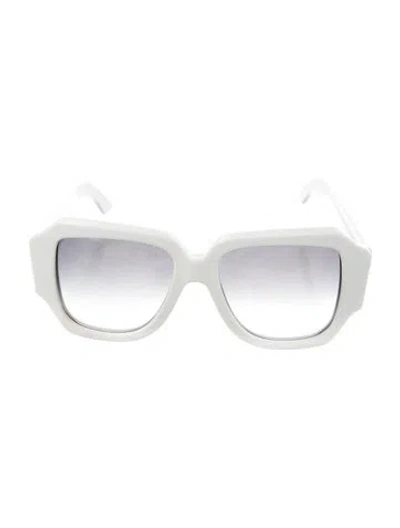 Pre-owned Jacques Marie Mage X Olivier Theyskens Olivia Oversize Sunglasses In White