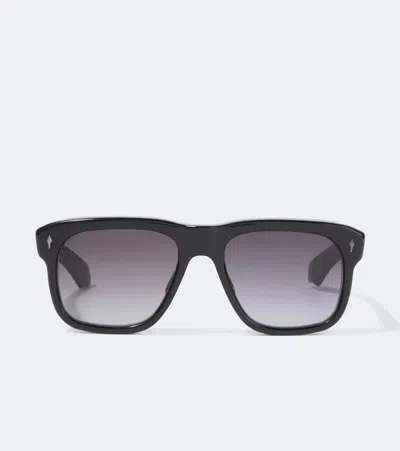 Jacques Marie Mage Yves Rectangular Sunglasses In Black
