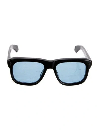 Pre-owned Jacques Marie Mage Yves Square Sunglasses In Black