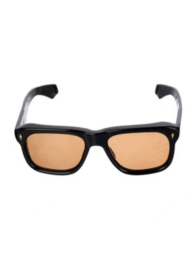 Pre-owned Jacques Marie Mage Yves Square Sunglasses In Black