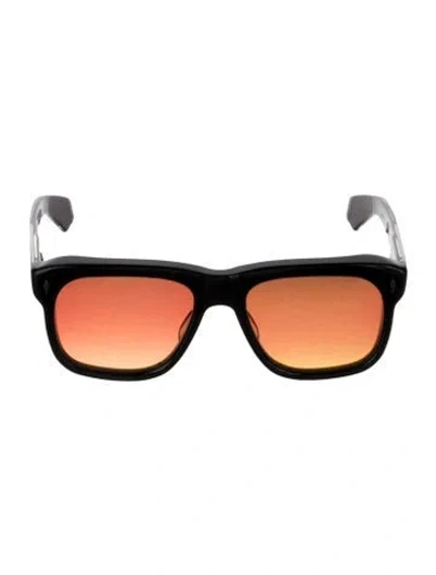 Pre-owned Jacques Marie Mage Yves Square Sunglasses In Burgundy