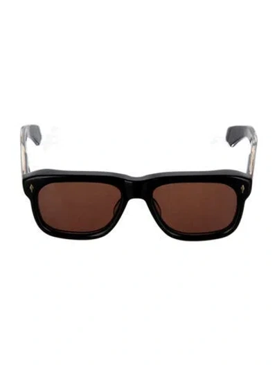 Pre-owned Jacques Marie Mage Yves Wayfarer Sunglasses In Black