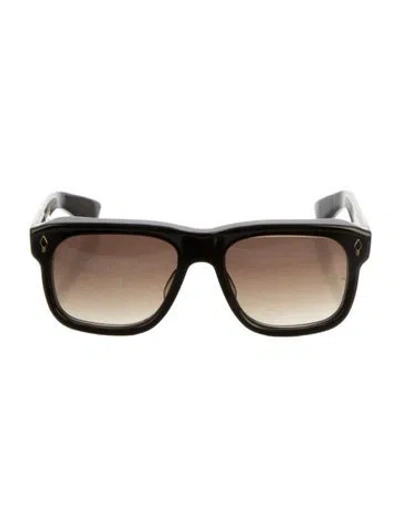 Pre-owned Jacques Marie Mage Yves Wayfarer Sunglasses In Brown