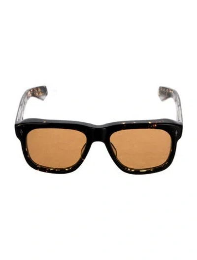Pre-owned Jacques Marie Mage Yves Wayfarer Sunglasses In Brown