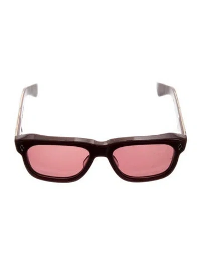 Pre-owned Jacques Marie Mage Yves Wayfarer Sunglasses In Burgundy