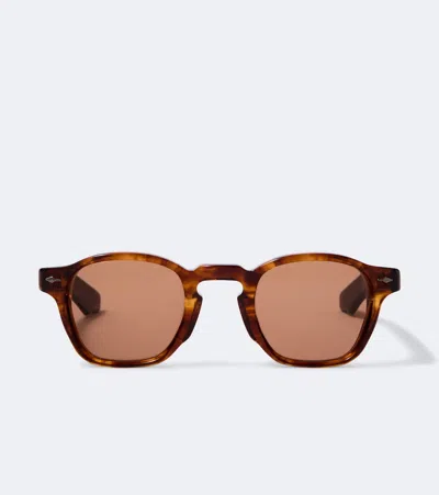 Jacques Marie Mage Zephirin Round Sunglasses In Brown
