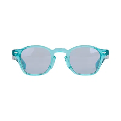 Pre-owned Jacques Marie Mage Zephirin Sunglasses 'crystal' | Teal | Men's Size Onesize In Blue