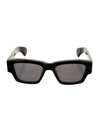 Pre-owned Jacques Marie Mage Zimmerman Square Sunglasses In Black/burgundy