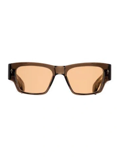 Pre-owned Jacques Marie Mage Zimmerman Wayfarer Sunglasses In Brown