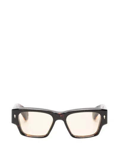 Jacques Marie Mage Zimmermann 长方形框太阳眼镜 In Brown