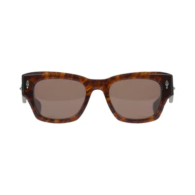 Pre-owned Jacques Marie Mage Zuma Sunglasses 'argyle' | Brown | Men's Size Onesize