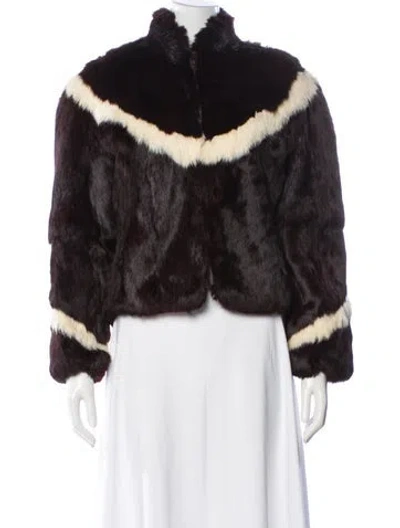 Pre-owned Jacques Saint Laurent Fur Jacket In Brown
