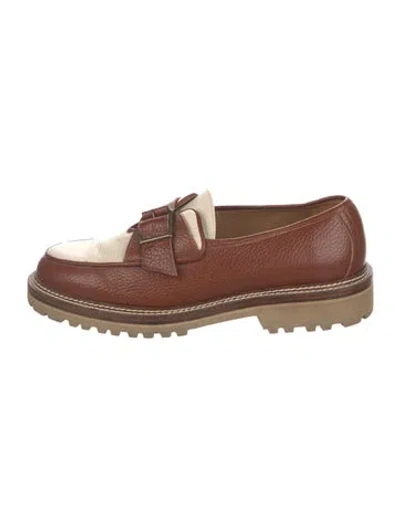 Pre-owned Jacques Soloviere Leather Loafers In Brown