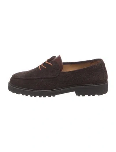 Pre-owned Jacques Soloviere Suede Loafers In Brown