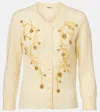 Jacques Wei Beaded Alpaca And Wool-blend Cardigan In Yellow