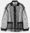 JACQUES WEI BEADED TULLE BOMBER JACKET