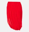 Jacques Wei Chiffon Midi Skirt In Red