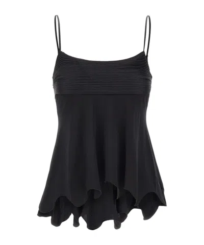 Jacques Wei Lace Detail Camisole In Black