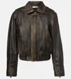 Jacques Wei Leather Jacket In Brown