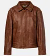 Jacques Wei Leather Jacket In Brown