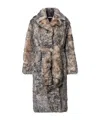 Jacques Wei Shearling Wrap Coat In Multi