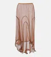 Jacques Wei Low-rise Maxi Skirt In Brown
